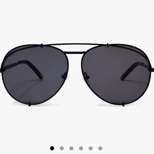 DIFF Koko Sunglasses Black Aviators